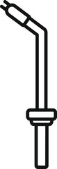 Poster - Line art icon of a gas welding torch burning metal with a flame