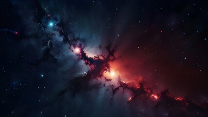 abstract fantastic space of the universe. space background with nebula and stars. dark space backgro