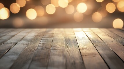 Background of wooden table with cream paint with reflection of lights from above  Soft Focus : Generative AI