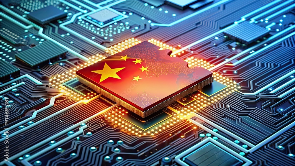 Ilustración de Stock China's advanced semiconductor technology ...