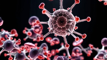 Poster - Exploring the intricate world of viral structures and their impact on human health. Generative AI