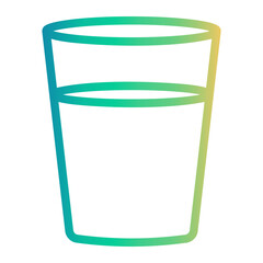 Poster - cup of water Line Gradient Icon