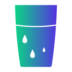 Wall Mural - glass of water Gradient icon