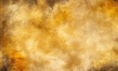 Wall Mural - Old gold watercolor contemporary painting, grunge background. Modern artwork for room decoration