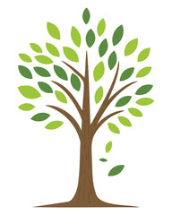 Poster - Minimal Tree Icon Set. Vector Logo Shapes