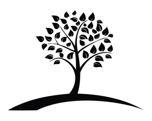 Poster - Tree Icon silhouette. Vector Logo Shapes