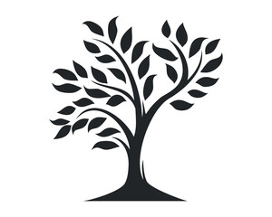 Poster - Tree Icon silhouette. Vector Tree Shapes