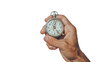 © PNG Kingdom  - Hand holding stopwatch on transparent background