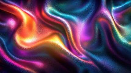 Aufkleber - Vibrant waves of color swirl together, creating a mesmerizing abstract pattern that captures light in a captivating way