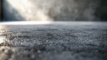 Sticker - Concrete floor with blurred wall backdrop in dark room for product display and banner design.