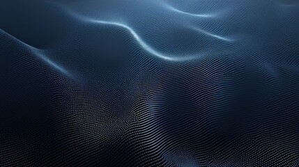 Poster - Dark, flowing waves create a tranquil atmosphere, showcasing a digital landscape that embodies calmness and depth