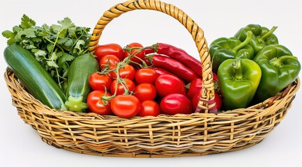 Canvas Print - basket of vegetables