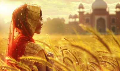 Baisakhi Day background design photo