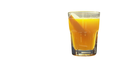 Canvas Print - Glass of orange juice on transparent background