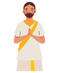 Poster - man in namaste gesture of hands