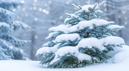 Sticker - snow covered fir tree