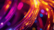 © jiraphat - A colorful, abstract image of a wire with a purple hue. The wire appears to be a part of a larger, more complex design. The image has a vibrant, energetic feel to it, with the colors