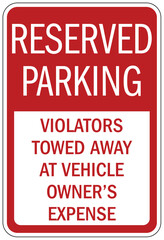 Sticker - Assigned parking sign