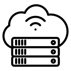 Poster - cloud server icon 