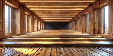 Wall Mural - interior of a sauna