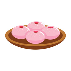 Canvas Print - donuts with pink glaze and sprinkles