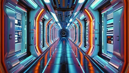 Poster - Futuristic Sci-Fi Corridor