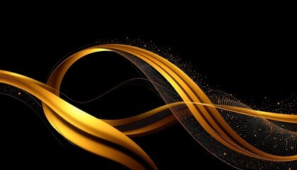 Sticker - Abstract Golden Wave Background.