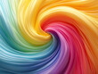 © MaxK - A colorful swirl of fabric with a rainbow pattern. The colors are vibrant and the design is intricate. Concept of creativity and playfulness