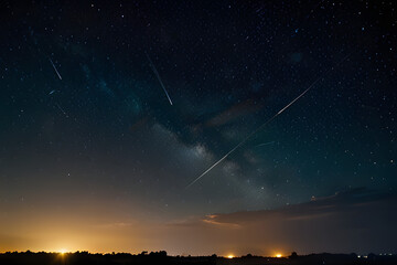 Beautiful constellations on starry sky