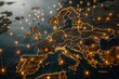 © Matvejs - Dynamic world map  western europe focus for ai global connectivity   big data transfer