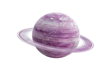 Wall Mural - a large purple planet with a ring around it
