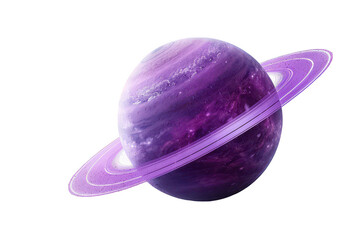 Wall Mural - a purple planet with a purple ring around it