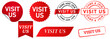 © bakhtiarzein - visit us contact checking web blog social media place travel design icon stamp collection