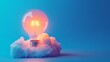 © LabirintStudio - Light bulb glowing on a fluffy cloud