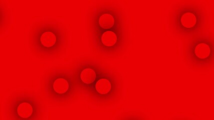 Wall Mural - 3D circles moving and animation minimalist red background