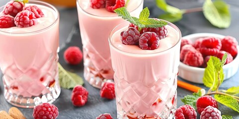 Canvas Print - yogurt with berries