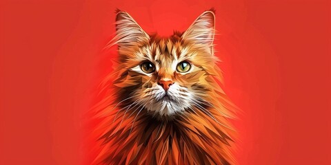 Wall Mural - red tabby cat