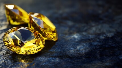 Aufkleber - yellow sapphire precious gemstones for design gems jewellery : Generative AI