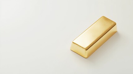 Poster - Gold bar on white background : Generative AI