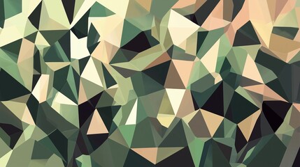 Canvas Print - Abstract Polygonal Texture in Earthy Tones