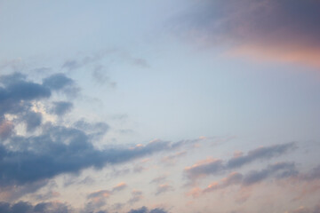 Canvas Print - it’s a sunset sky with pretty clouds.