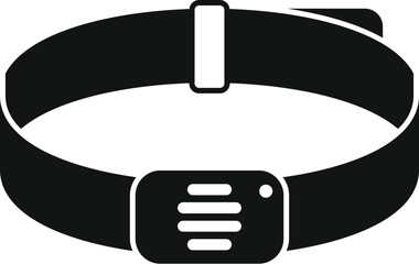Poster - black simple icon of a fitness tracker bracelet for monitoring physical activity