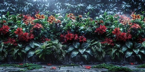 Wall Mural - flowers in the park