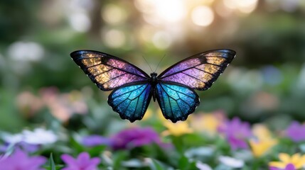 Canvas Print - Vibrant butterfly with colorful wings