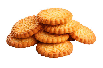 Sticker - A stack of cookies with a white background