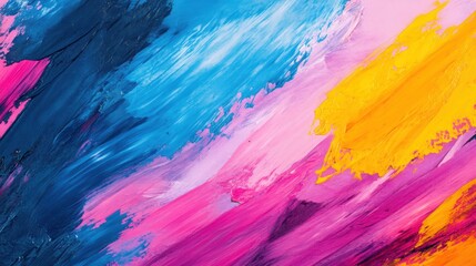 Poster - A vivid display of colors and brushstrokes creates an engaging and energetic abstract art piece
