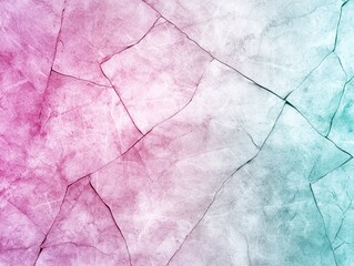 Poster - Cracked marble texture in pink and blue tones