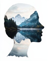 Poster - Serene mountain lake reflection