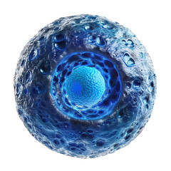 Sticker - A blue sphere with a blue center and a white background