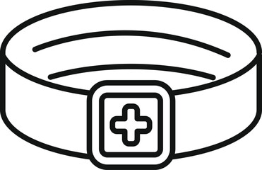 Sticker - Medical bracelet showing vital signs of a patient lying in bed